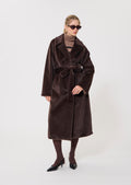 Faux Fur Michelle chocalat coat for women