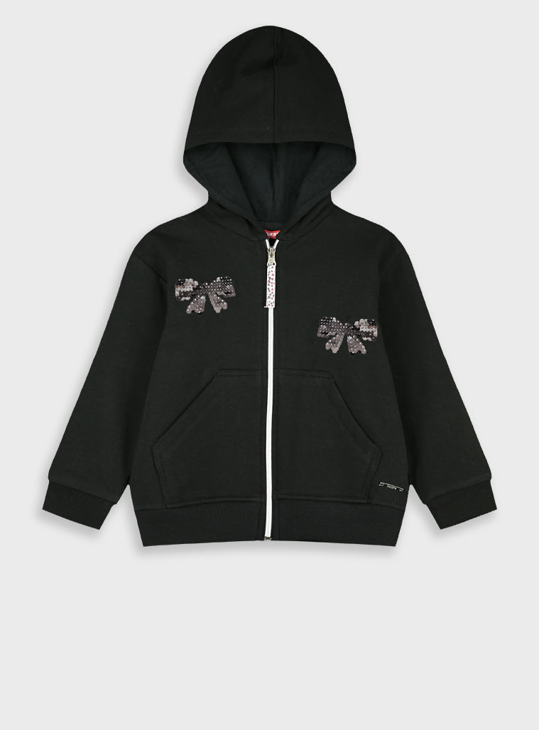 Cotton Girl Cardigan - Black
