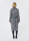 Martino  mottled grey double-sided coat for women