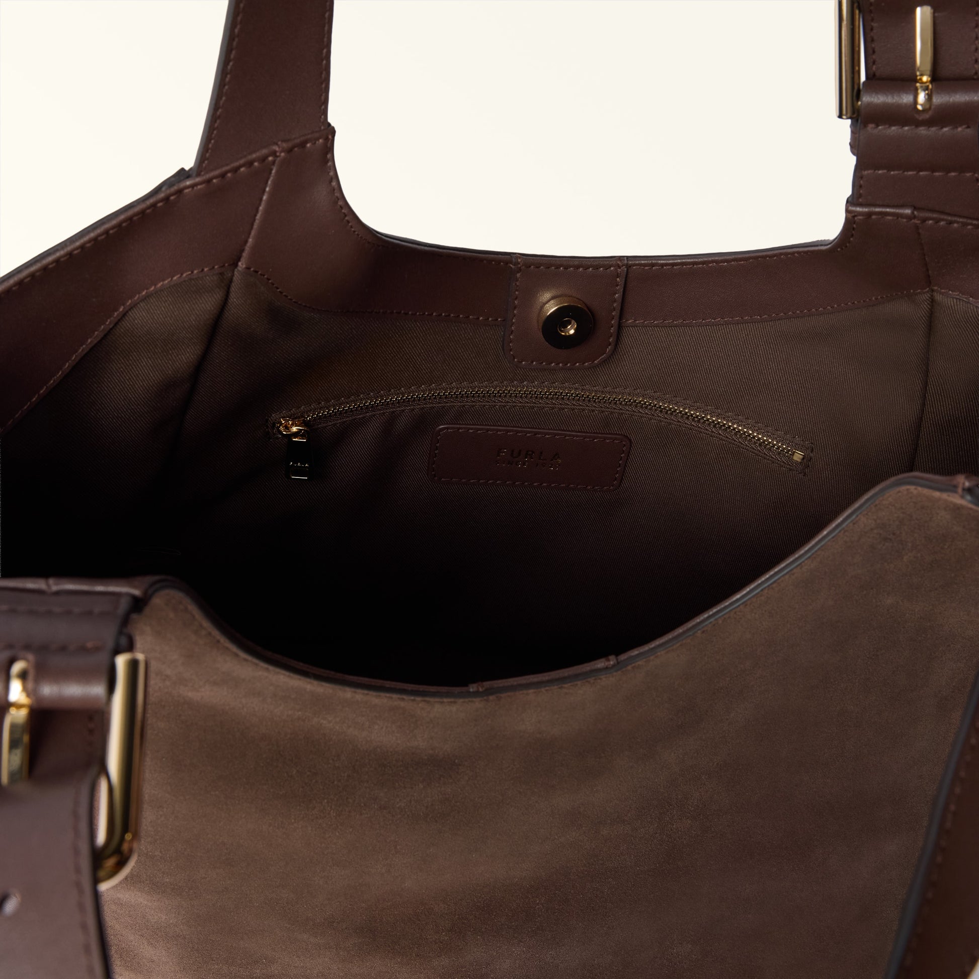Furla Dora L Tote in Brown - Bags 