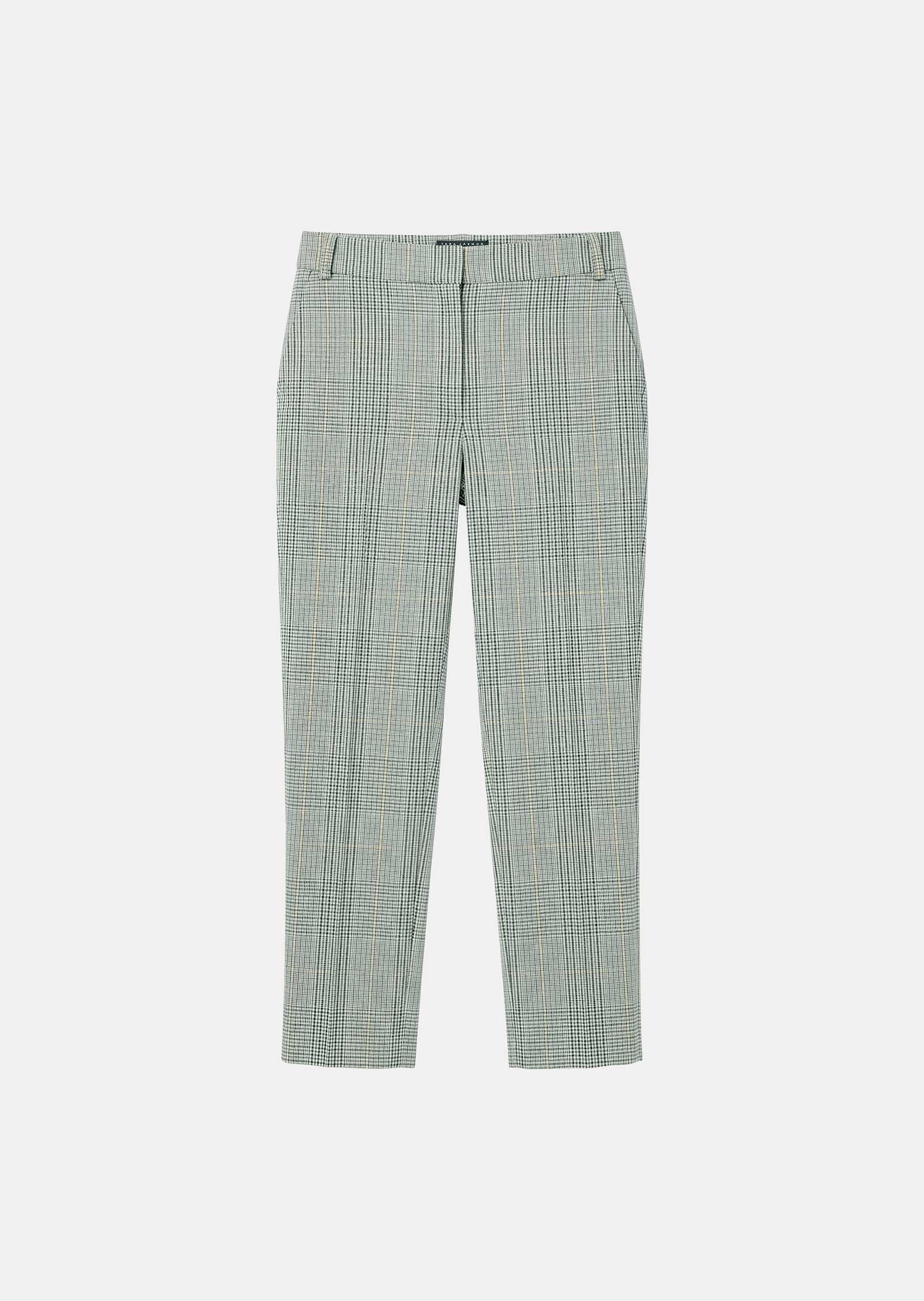 trousers in dark green Prince of Wales check