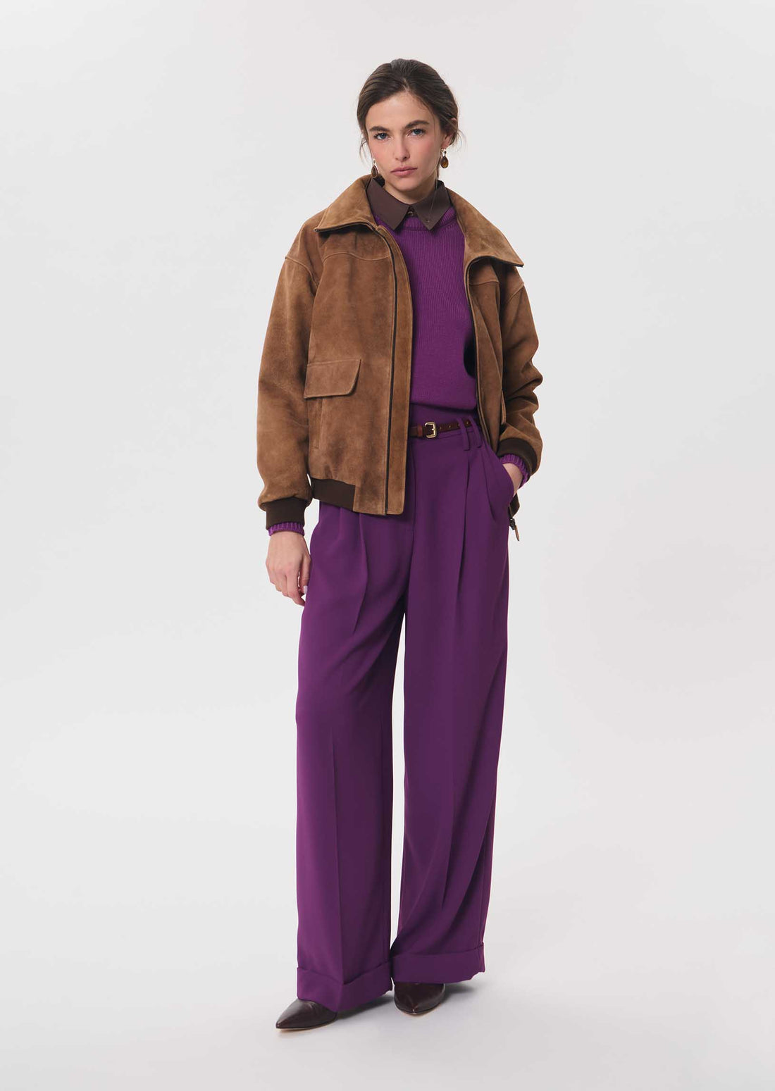 Pia trousers in purple by Tara Jarmon