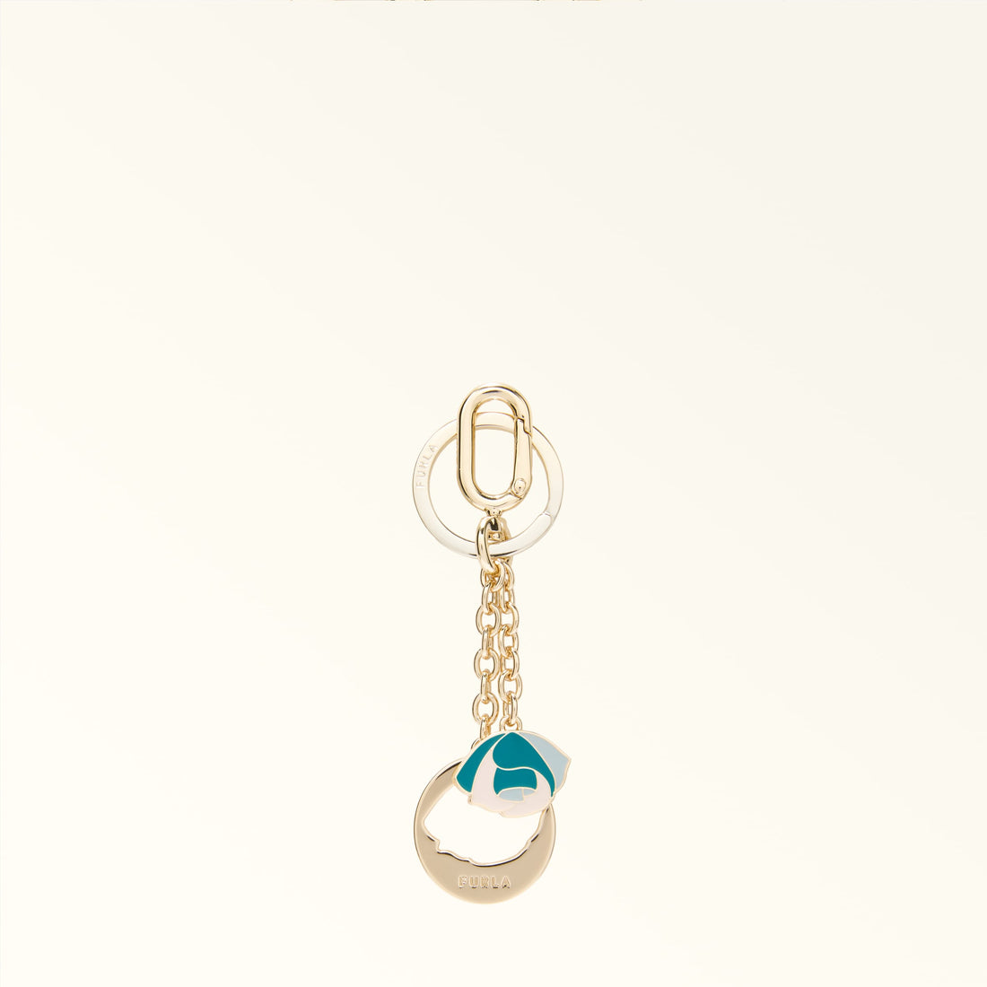 Furla Crystal Keyring Rose in Green - Charms 