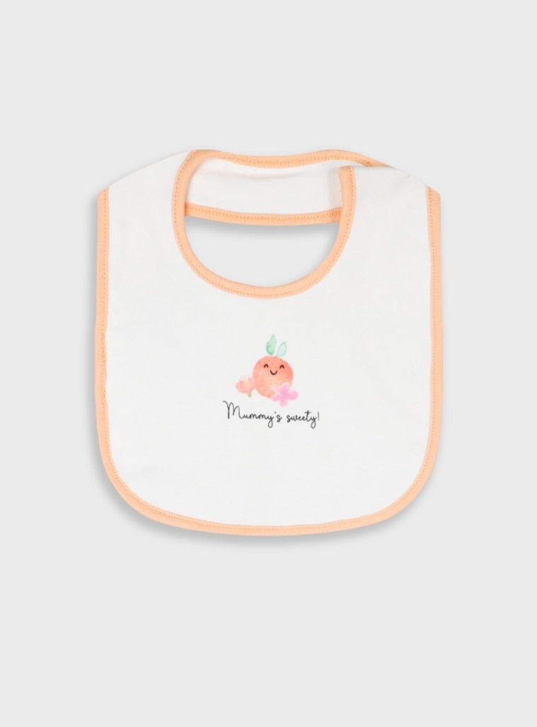White Infant Bib for Girls