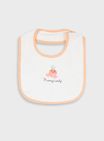 White Infant Bib for Girls