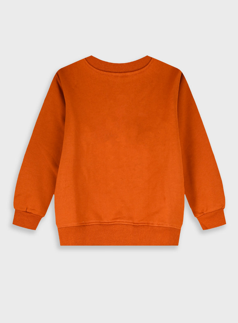 Cotton Blend Boy Blouse Sweatshirt - Paprika