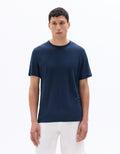 Celio Regular fit crew neck T-shirt 100% Linen - Navy