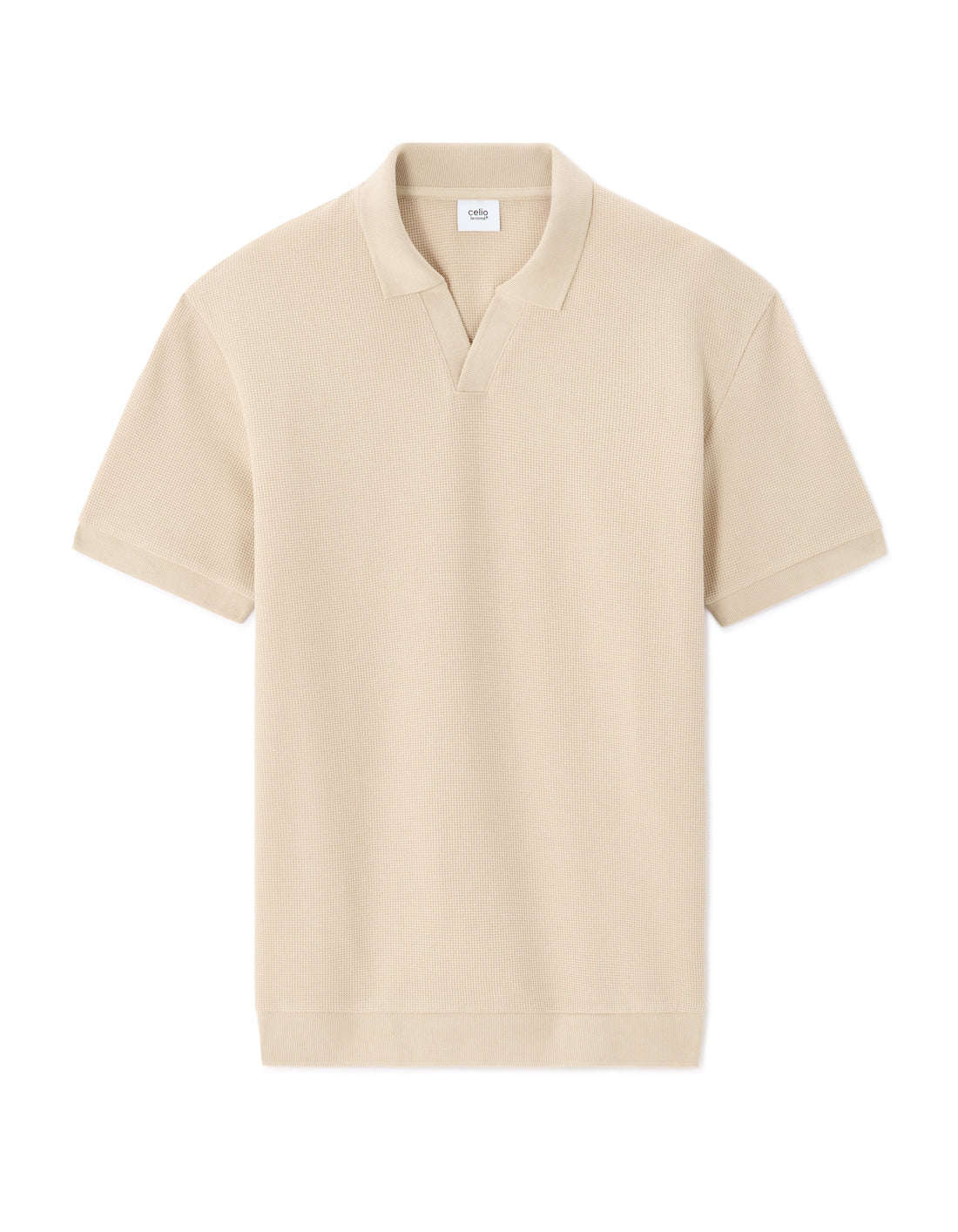 Regular Fit Waffle Knit Polo Celio