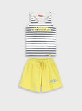 Brown Set(Blouse,Shorts) for Girls