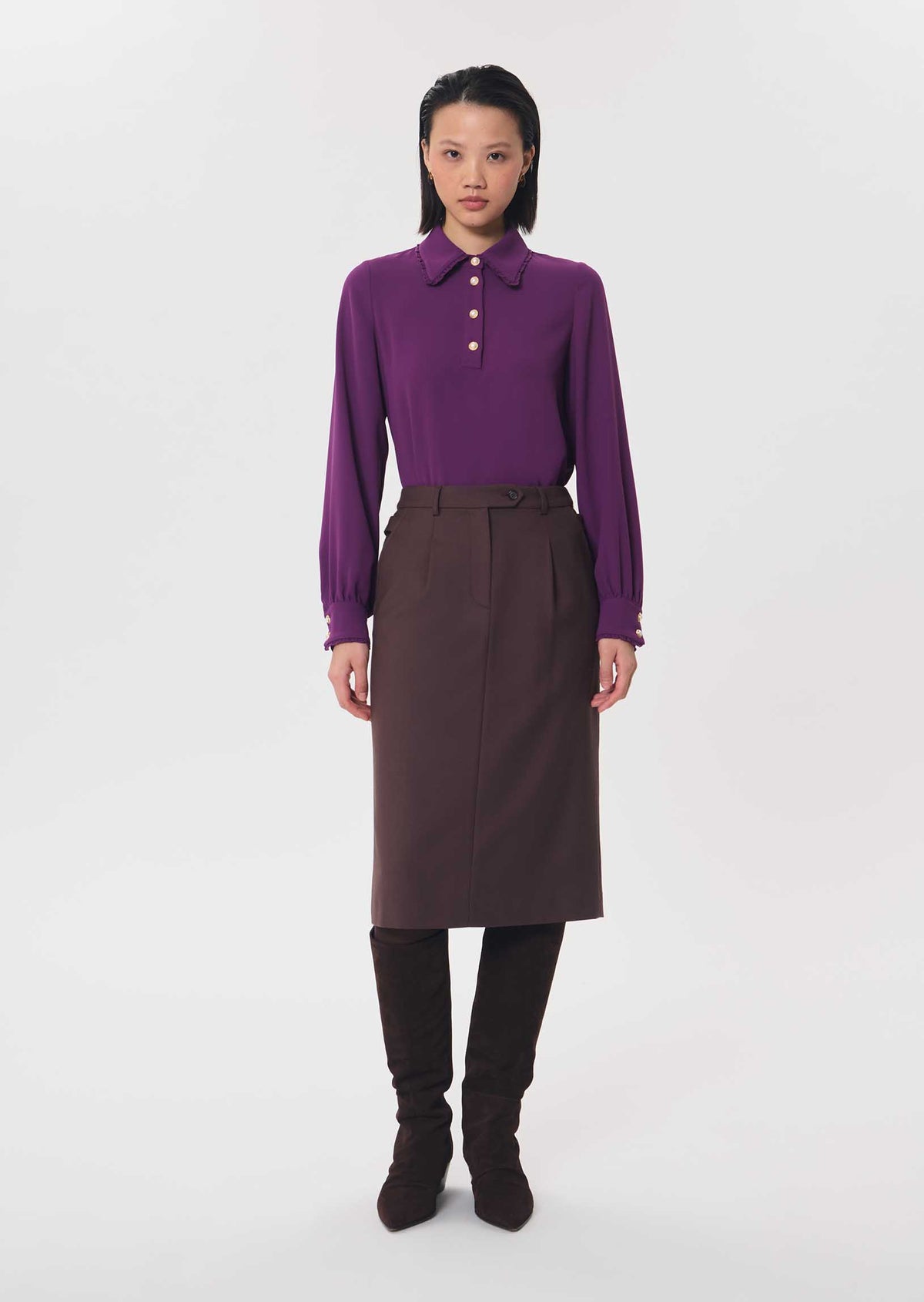 Jackson skirt in brown by Tara Jarmon