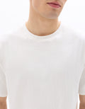 Celio Textured Boxy Crew Neck T-shirt - White