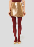 Josia golden leather skirt by Tara Jarmon Lebanon