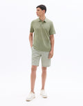Celio Regular Fit 100% Linen Polo Shirt - Green