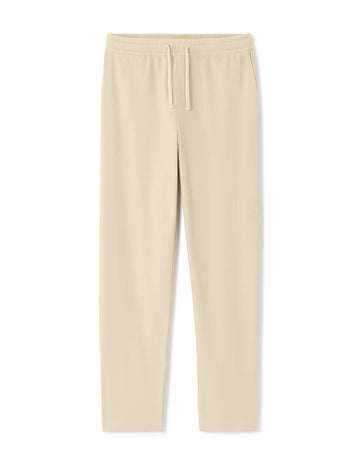 Celio Regular Fit 100% Cotton Ribbed Knit Joggers - Beige