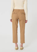 trousers in beige cotton garbardine