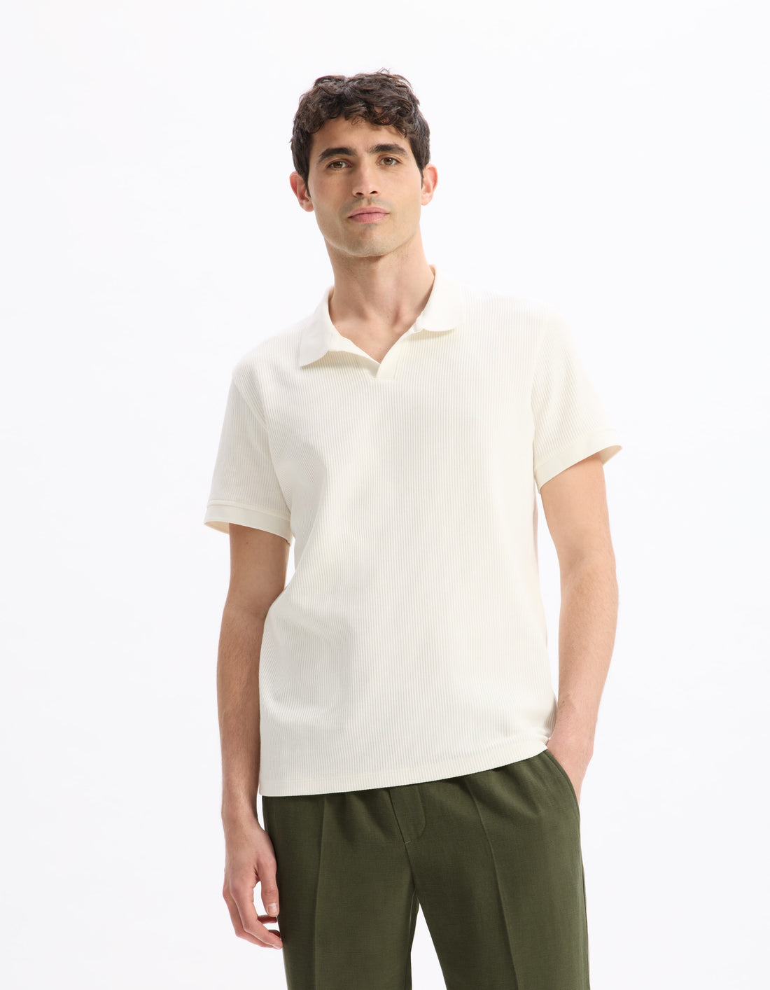 LEUVO ECRU SS POLO - Celio lebanon