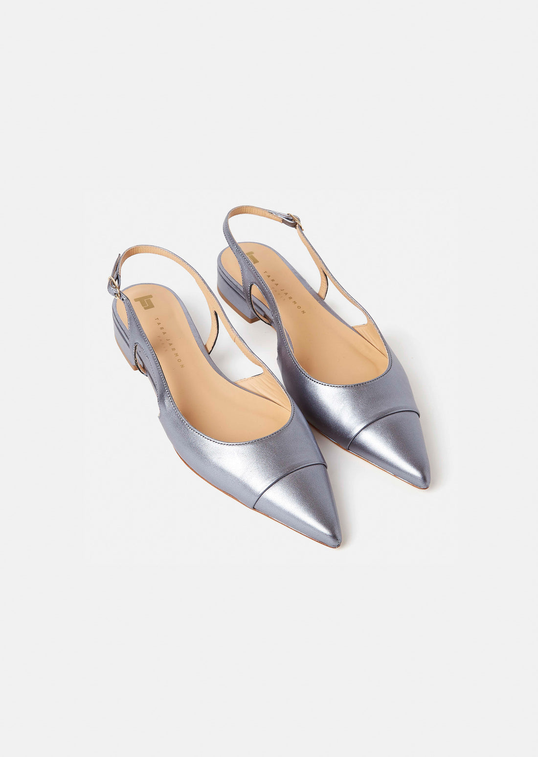 Kaia blue pumps in metallic leather by Tara Jarmon Lebanon