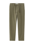 Celio 24H Slim Fit 7/8 Length Solid Khaki Green Pants - Khaki