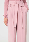 trousers in yellow in fluid crepe