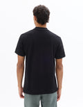Celio Regular Fit Piqué Polo Shirt with Shark Collar - Black