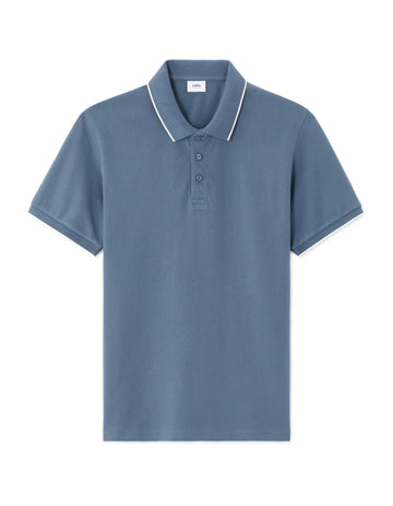 Celio Dark Blue Regular Fit 100% Cotton Piqué Polo - Grey