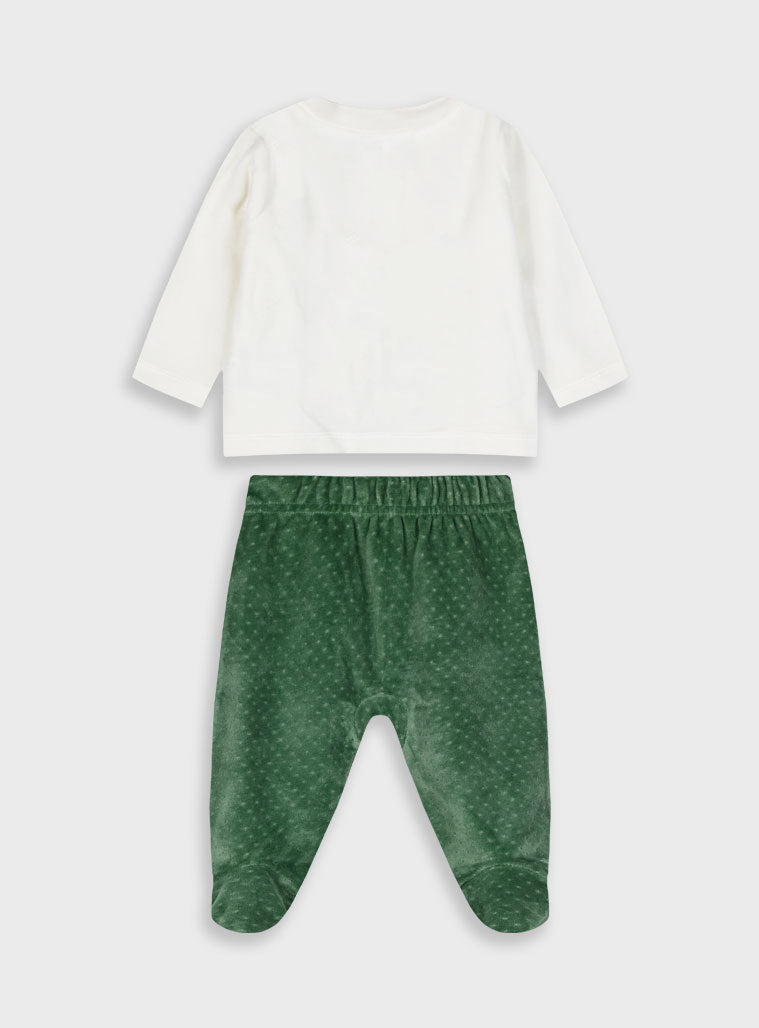  Green Infant'S Set(Blouse,Trousers) For Boy