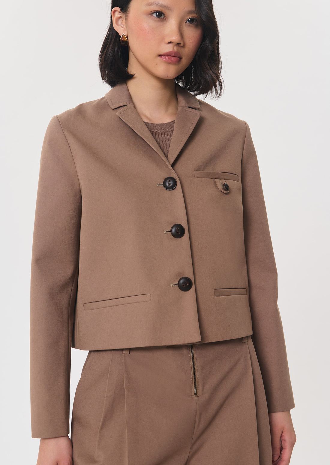 Vittorio vest in camel cotton by Tara Jarmon