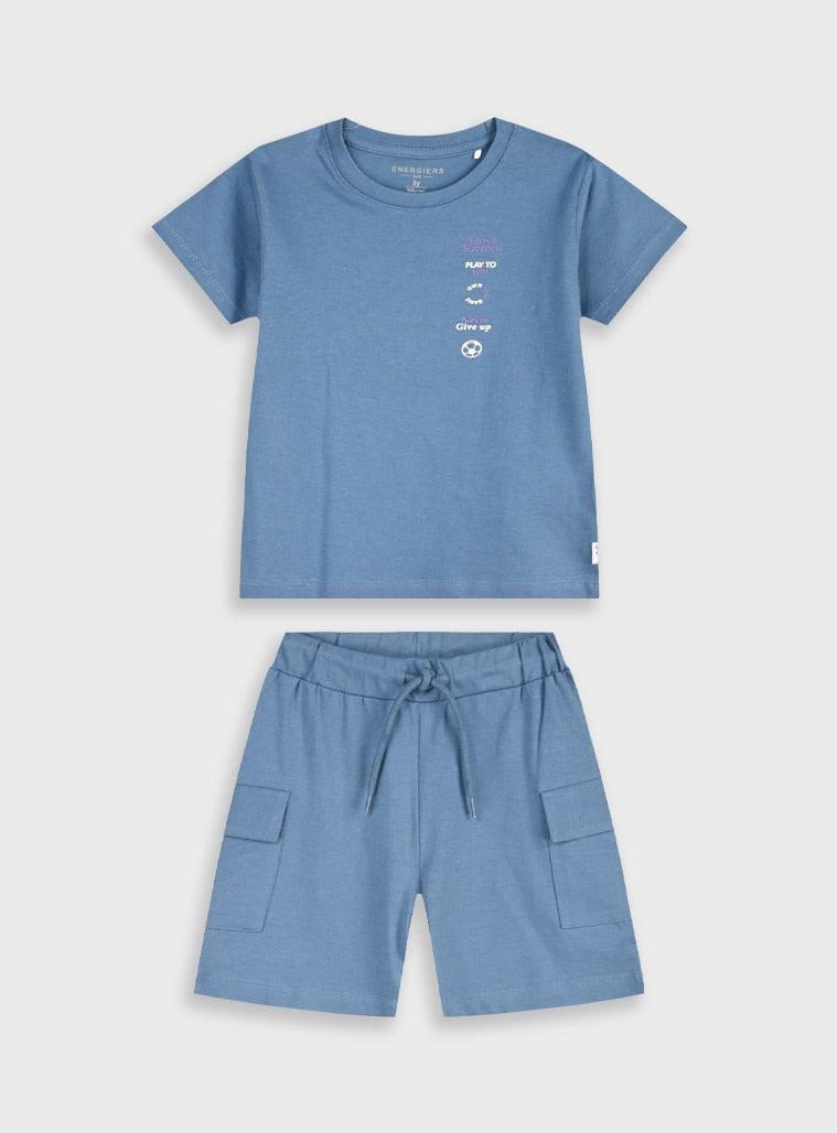 Blue Set(Blouse,Shorts) for Boys