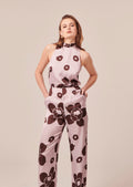 Cecile purple flower printed jumpsuit by Tara Jarmon Lebanon