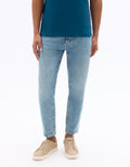 Celio Relaxed Fit Jeans - 100% Cotton - 7/8 Length - Beige