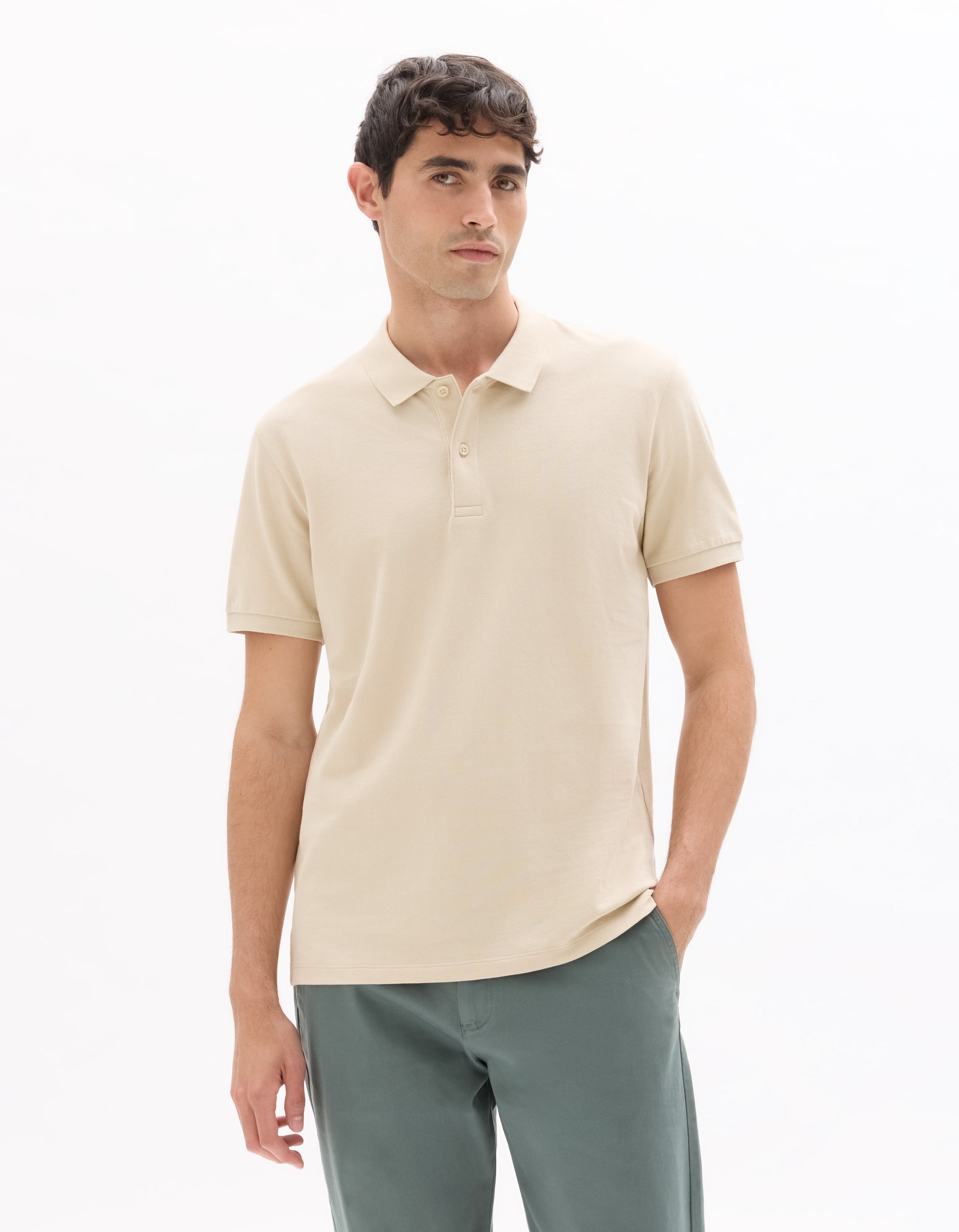 Beige Light Short sleeves Polo for men