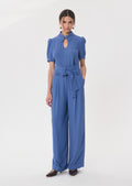 Pia trousers in denim blue by Tara Jarmon