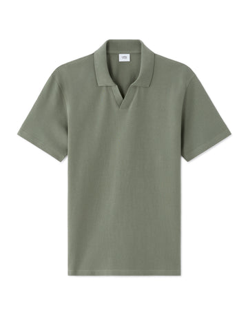 Celio Piqué Regular Fit Shark Collar Polo - Green