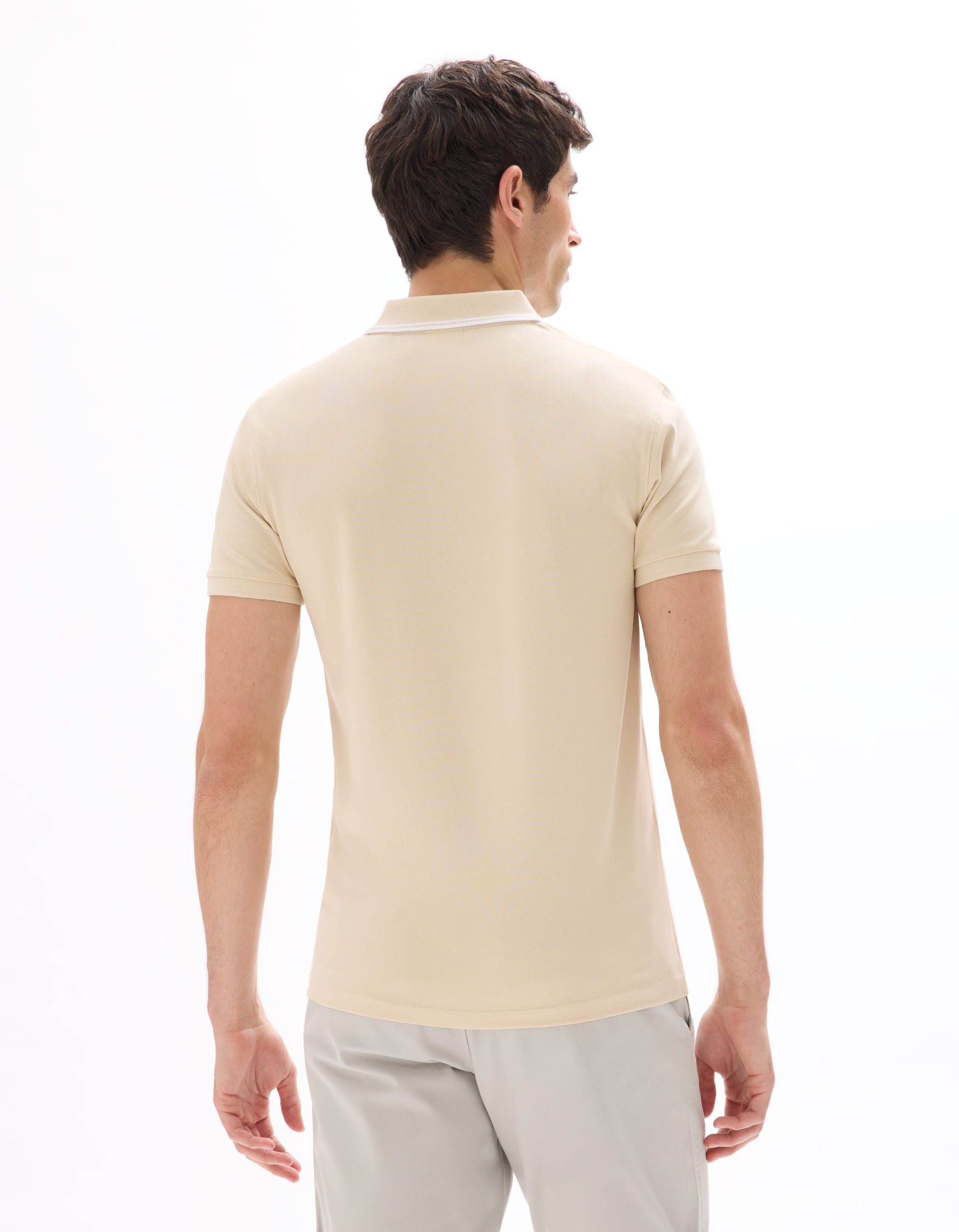 beige Short sleeves Polo