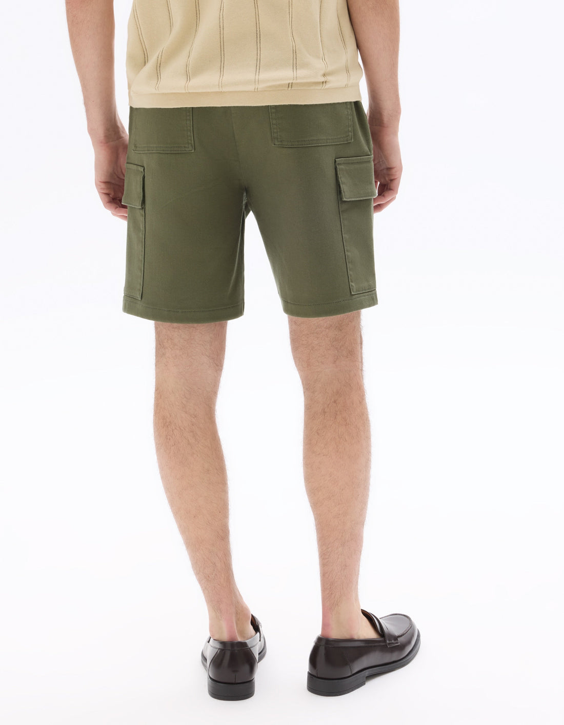 Stretch Cotton Cargo Bermuda Shorts Celio
