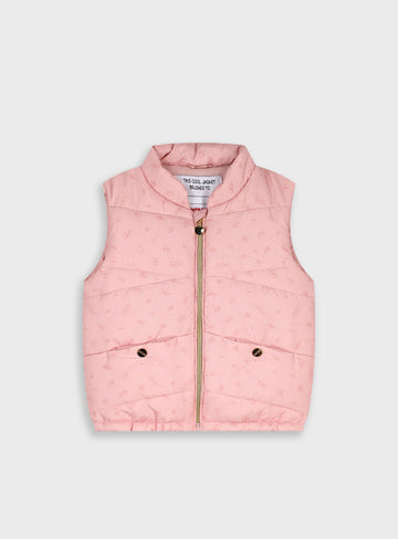 Children's Pink Jacket Sleeveless For Girl