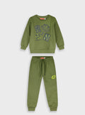 Cotton Boy Tracksuit - Khaki