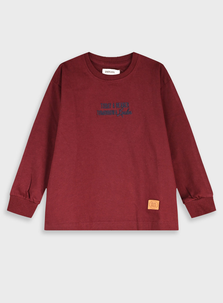 Cotton Boy Blouse - Burgundy