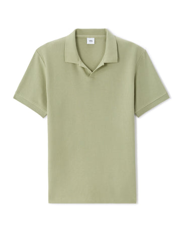 Celio Regular fit ribbed knit 100% cotton polo - Green