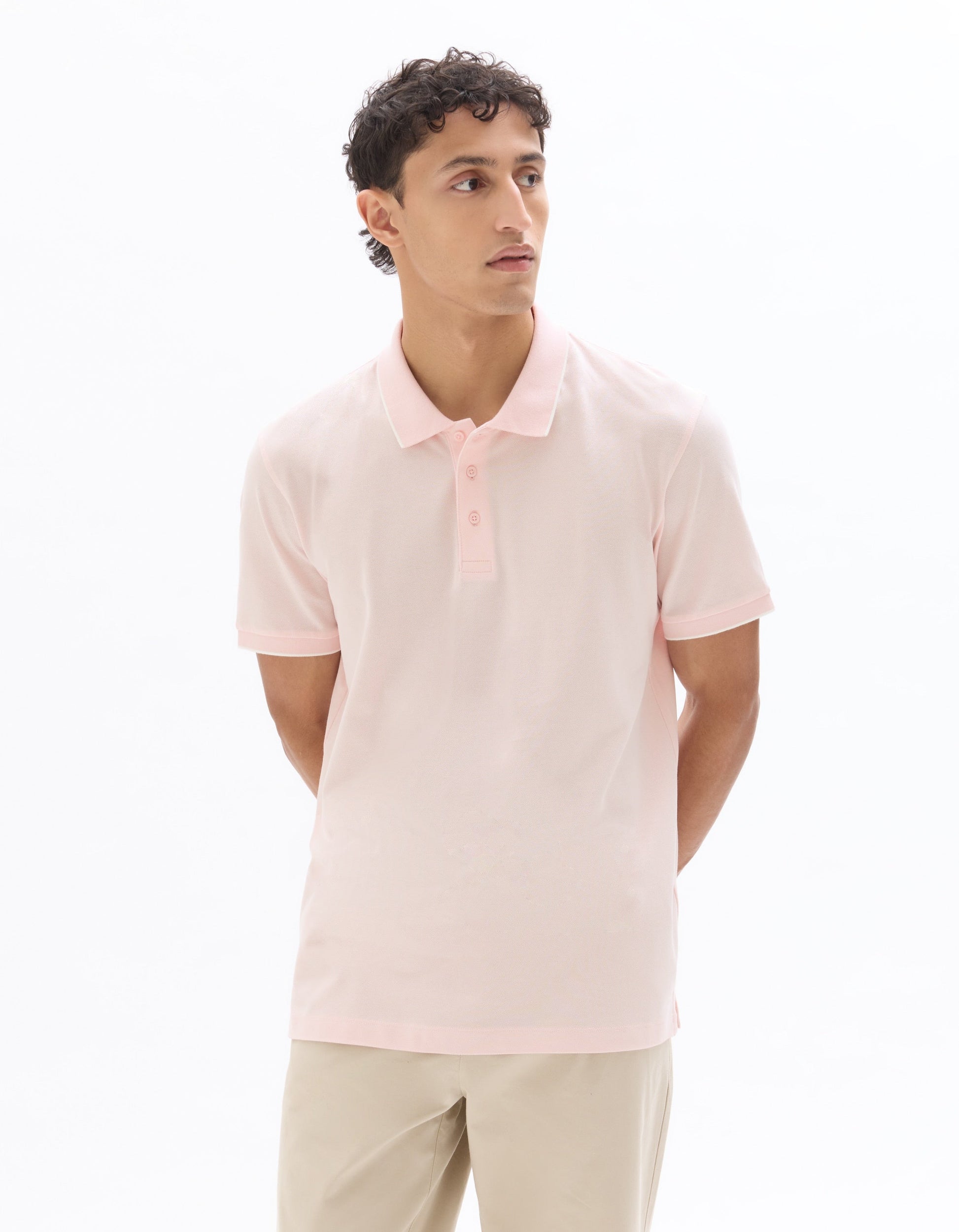 Regular Fit 100% Cotton pique Polo Shirt Celio