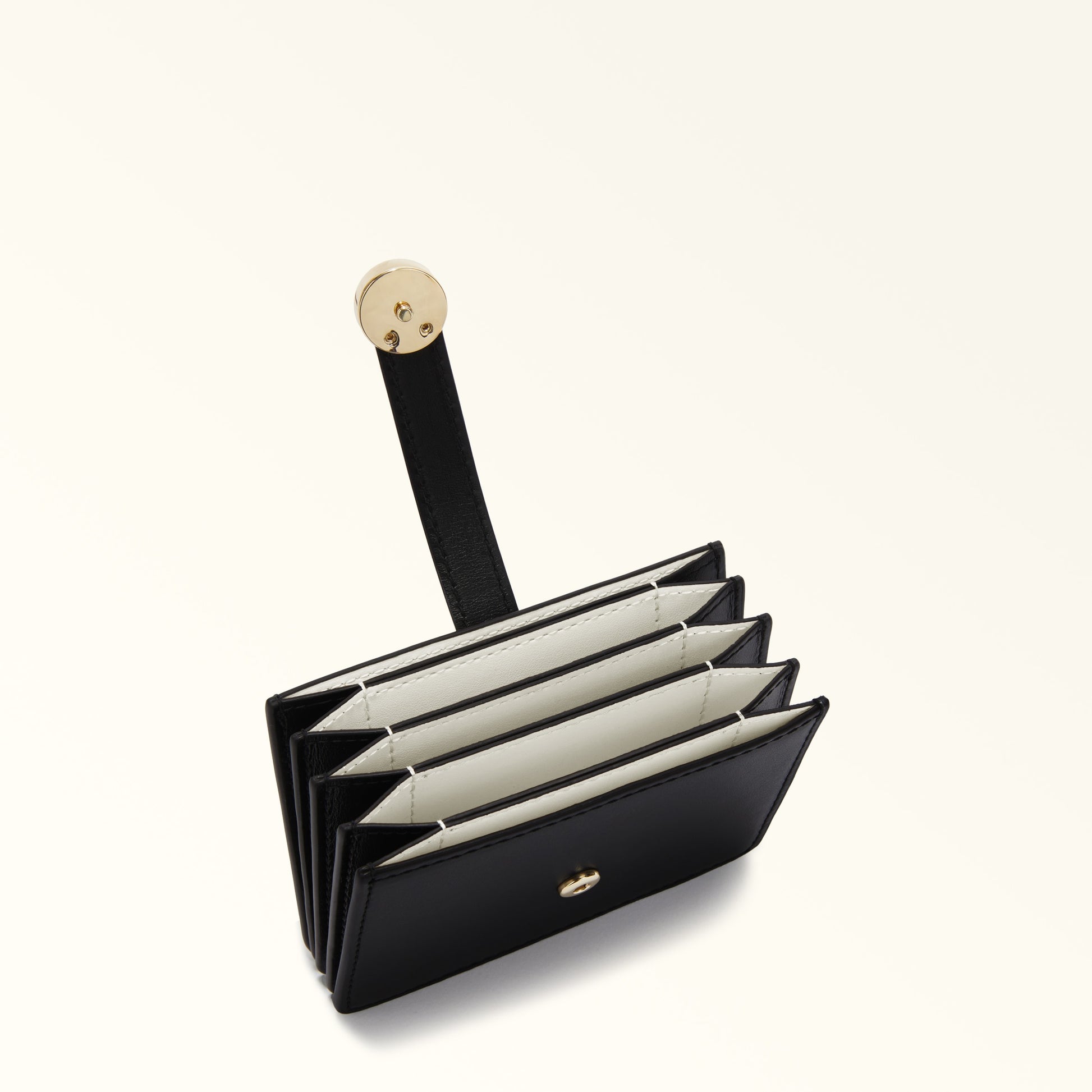 Card Case Furla Sfera Nero+Panna Int.