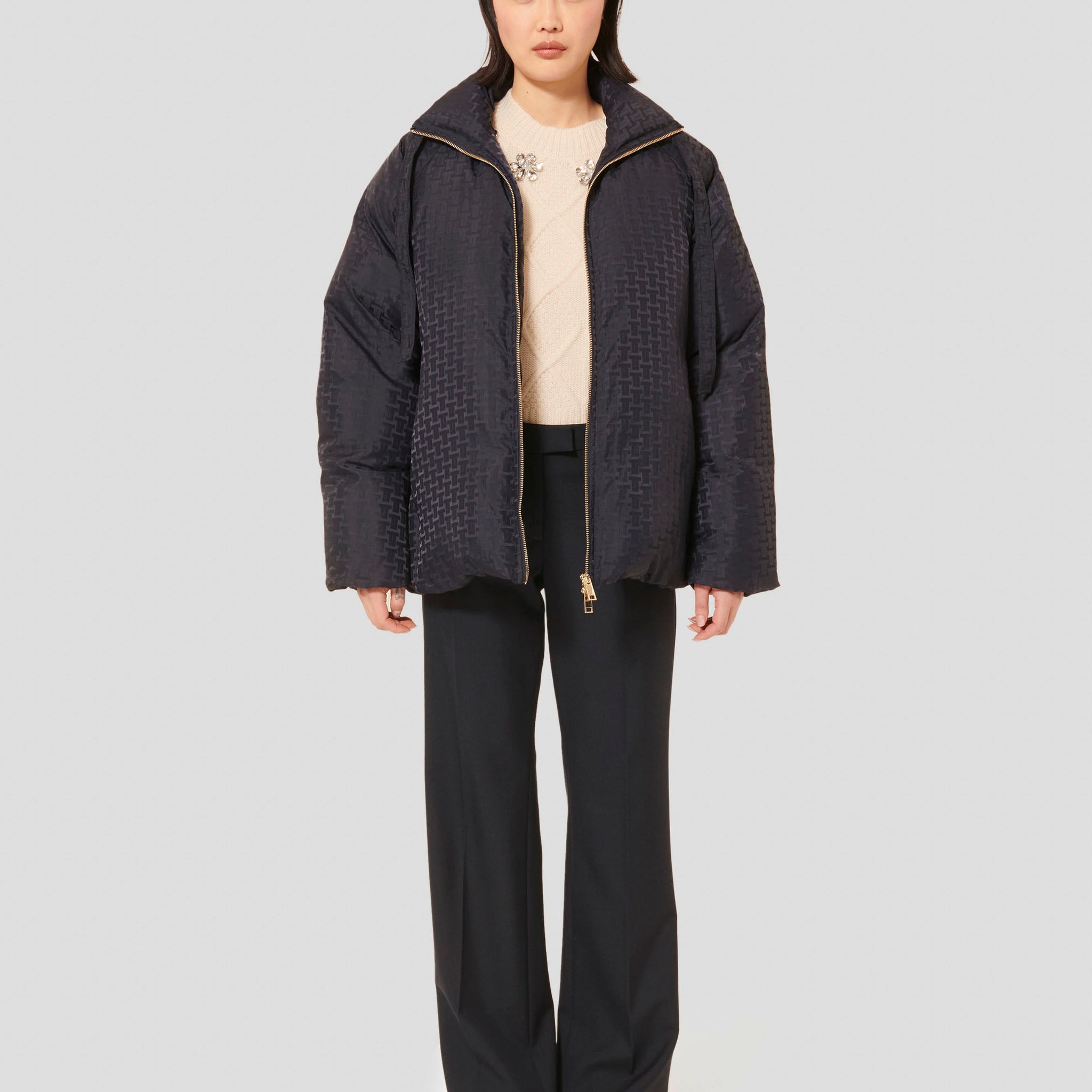 Dune matte midnight blue down jacket by Tara Jarmon Lebanon