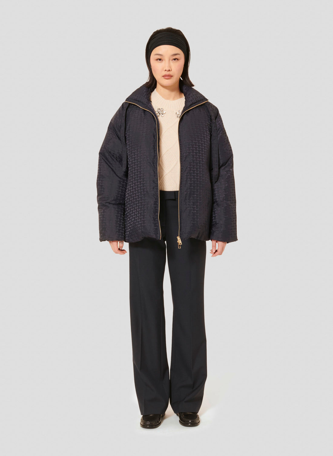 Dune matte midnight blue down jacket by Tara Jarmon Lebanon