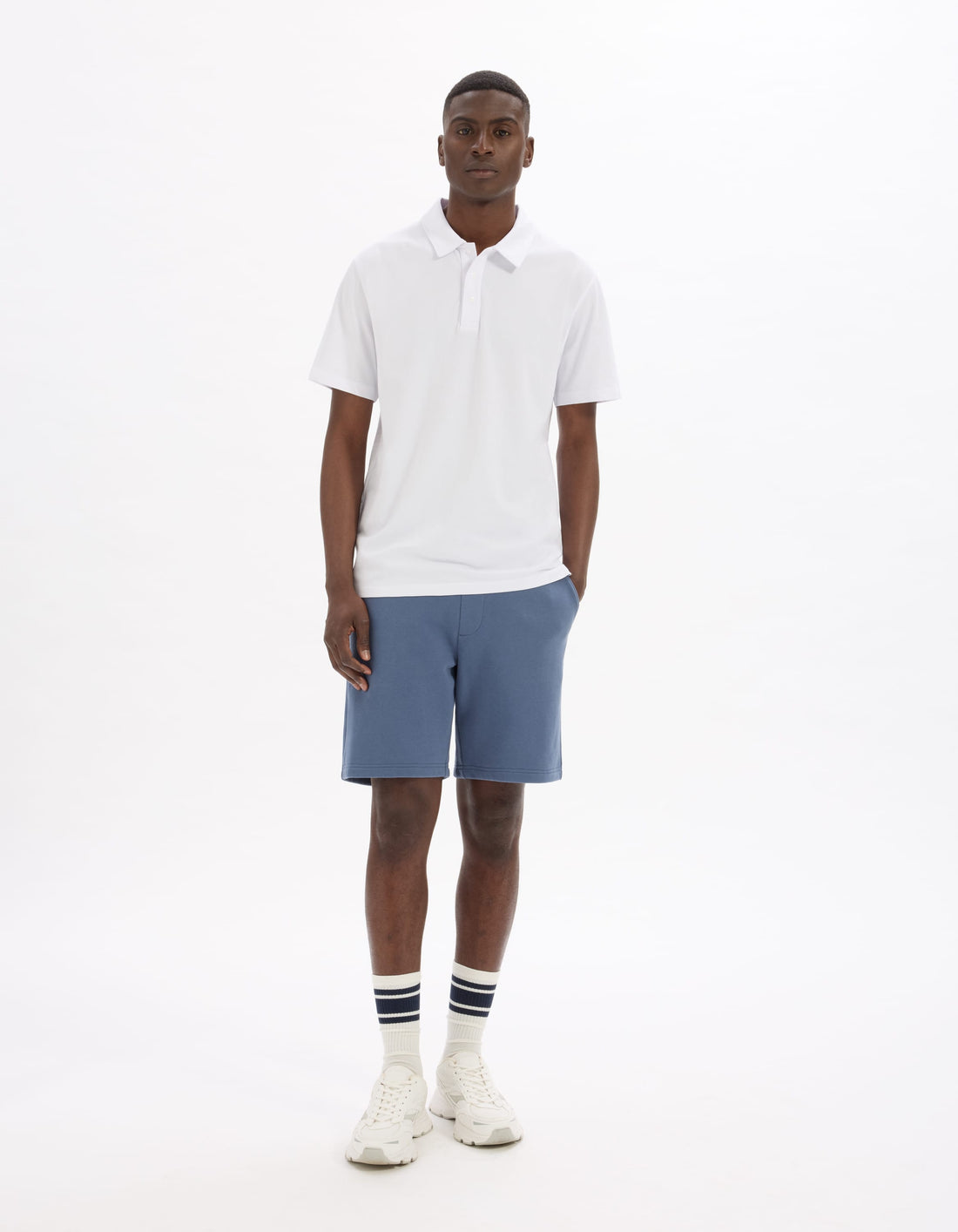 optical white Short sleeves Polo