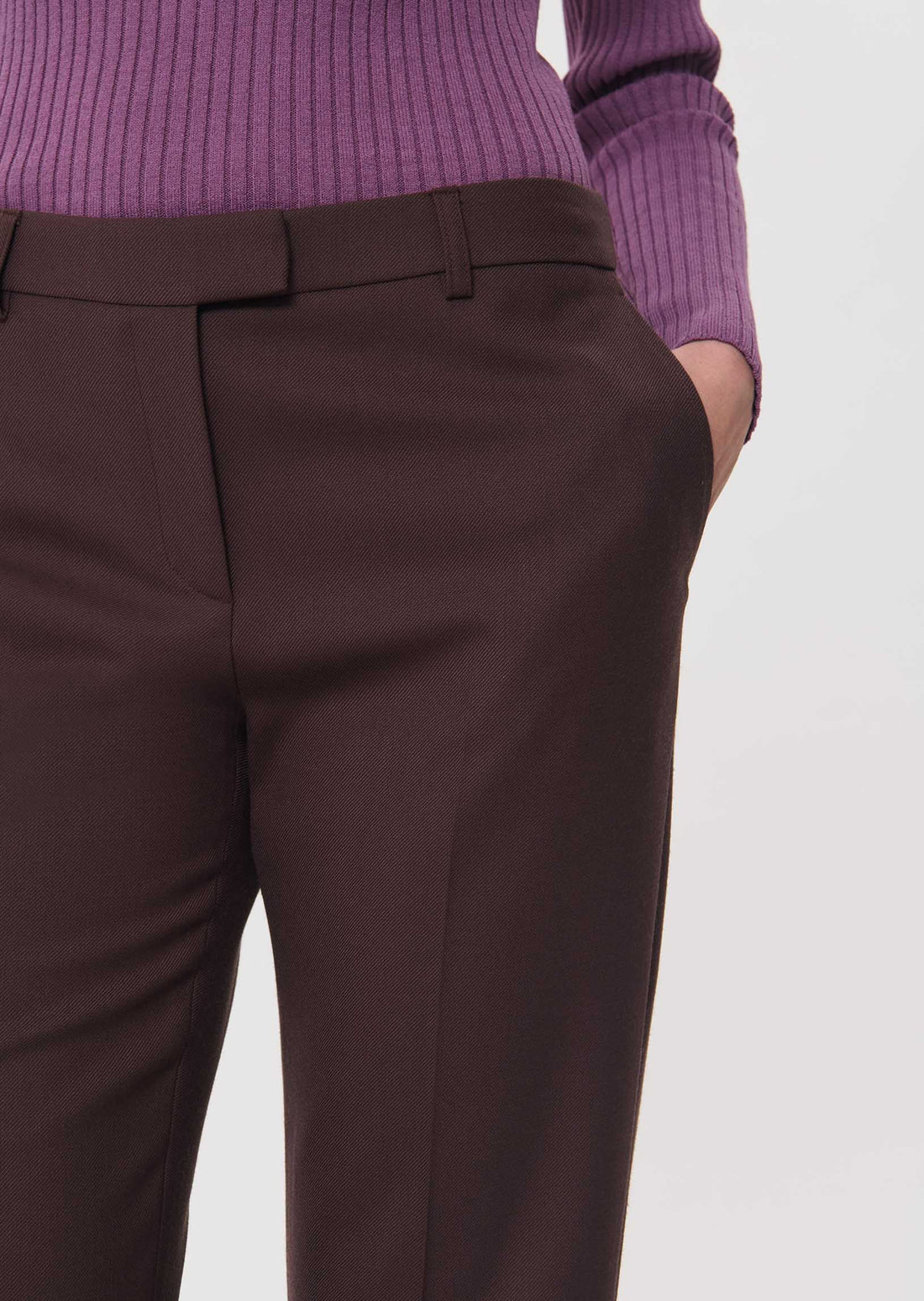 Paolino trousers in brown by Tara Jarmon