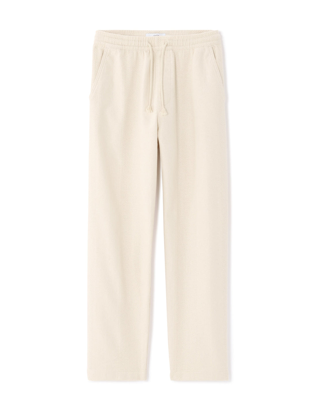 Relaxed Fit 100% Cotton Jacquard Pants Celio