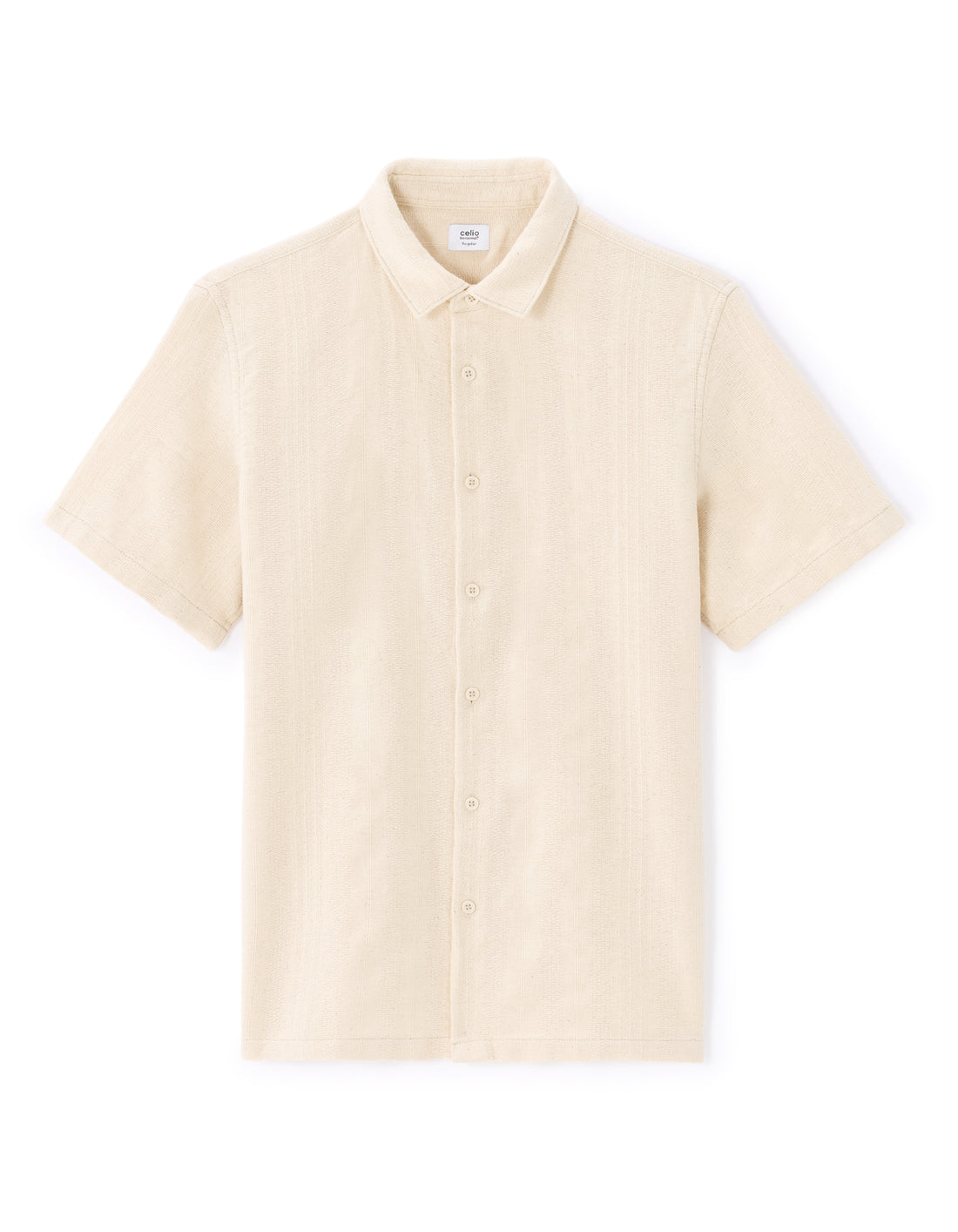 Ecru Short Sleeves Shirt - Celio Lebanon