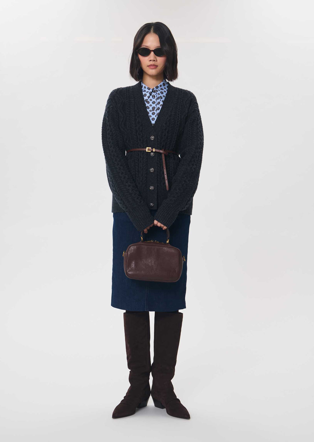 Gilou cardigan in grey by Tara Jarmon