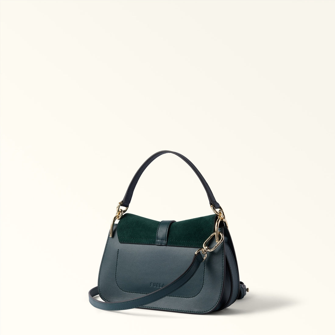 Furla Flow Mini Top Handle in Green - Bags 