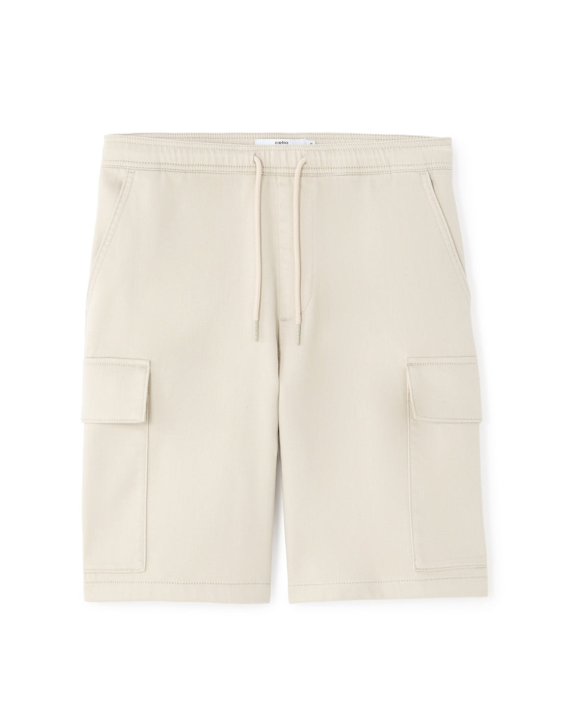 Stretch Cotton Cargo Shorts Celio